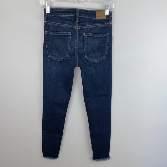 American Eagle Super HR Jegging Crop Jeans 2 - Picture 6 of 13